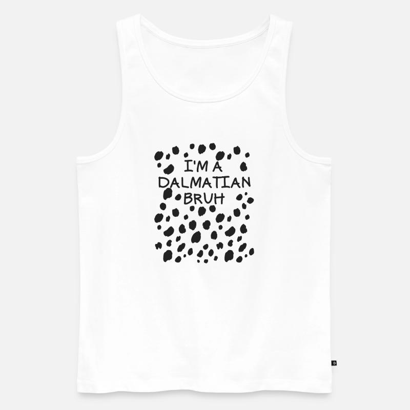 Ich bin ein Dalmatiner-Bruh-Halloweenkostüm-Dalmat - Männer Premium Bio Tank Top - Weiß