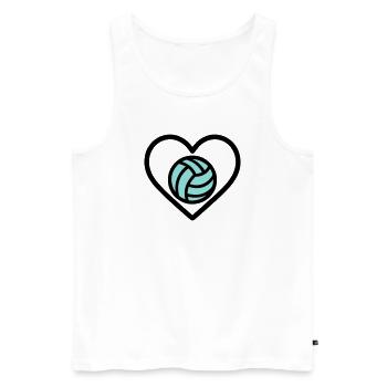 Heart Volleyball – Team Sport Lover - Men's Premium Organic Tank Top - white - Front - Michal (187cm)