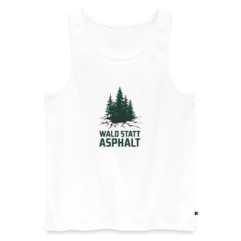 Forest instead of asphalt: pure nature, environmental awareness - Men's Premium Organic Tank Top - white - Front - AI Model Male 178 light (178cm)