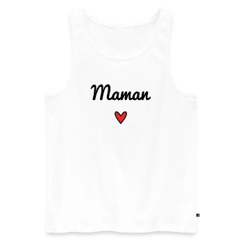 MOM. MOTHER'S DAY. HEART. FEAST. HAPPY BIRTHDAY - Men's Premium Organic Tank Top - white - Front - Michal (187cm)