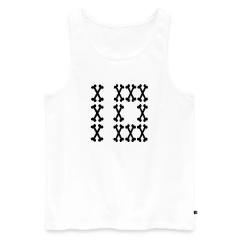 Number 10 Ten Bones - Men's Premium Organic Tank Top - white - Front - AI Model Male 178 light (178cm)