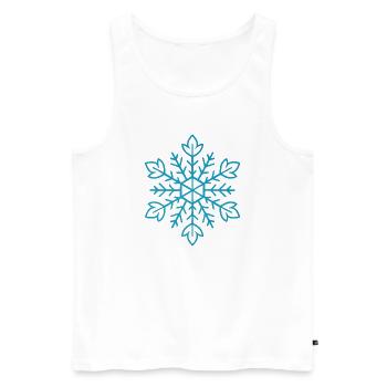 Schneeflocke | Berg | Skifahren | Snowboarden - Männer Premium Bio Tank Top - Weiß - Vorne - AI Model Male 178 light (178cm)