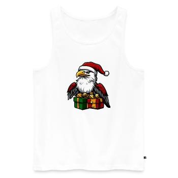 Cadeaux de Noël Eagle - Débardeur bio Premium Homme - blanc - Devant - Michal (187cm)