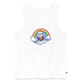 Libelle Weihnachtsmann Weihnachten - Männer Premium Bio Tank Top - Weiß - Vorne - Michal (187cm)