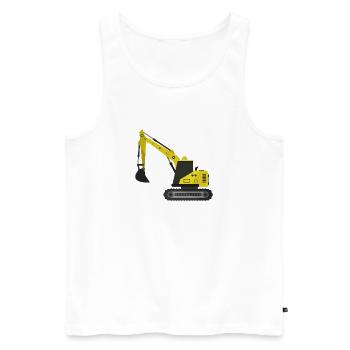 Excavatrice - Débardeur bio Premium Homme - blanc - Devant - Michal (187cm)