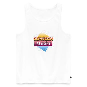 Retro Dungeon Masters Game Design Master - Men's Premium Organic Tank Top - white - Front - AI Model Male 178 light (178cm)