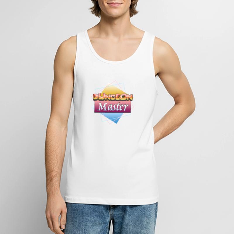 Retro Dungeon Masters Game Design Master Men's Premium Organic Tank Top