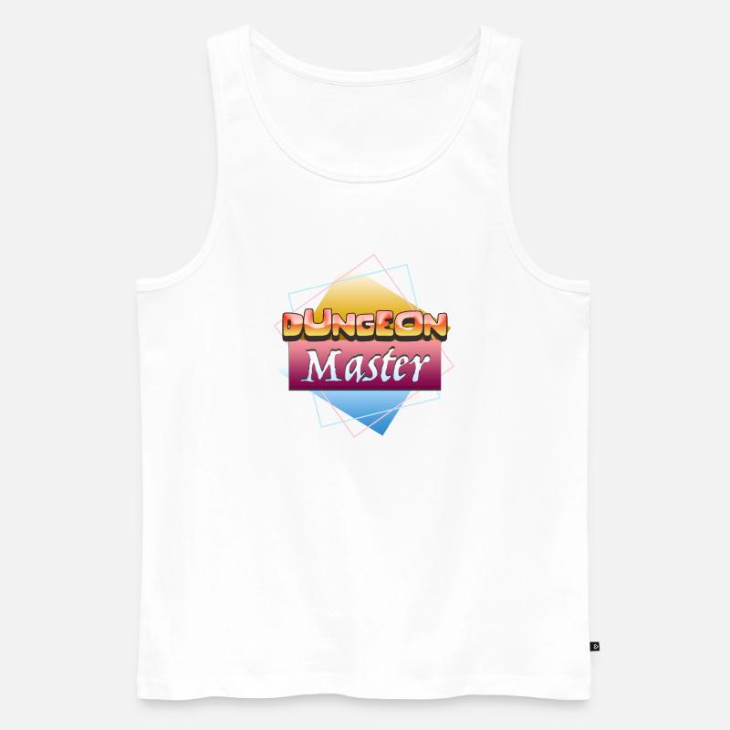 Retro Dungeon Masters Spieldesign-Meister - Männer Premium Bio Tank Top - Weiß