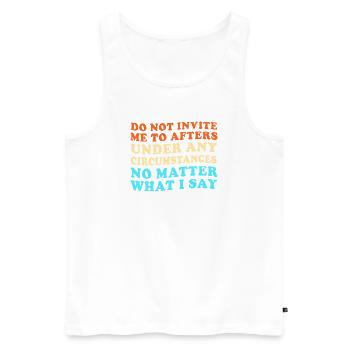 Techno House Electro Festival Hardstyle EDM - Men's Premium Organic Tank Top - white - Front - AI Model Male 178 light (178cm)