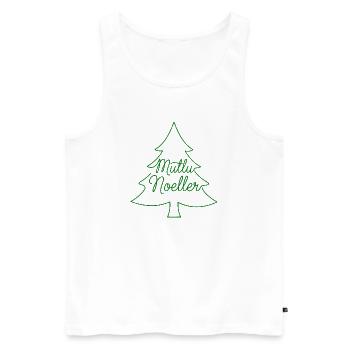 Mutlu Noeller Tannenbaum Weihnachtsdesign - Männer Premium Bio Tank Top - Weiß - Vorne - Michal (187cm)
