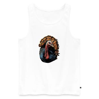 Turkey Chickens Bird Turkey - Men's Premium Organic Tank Top - white - Front - AI Model Male 178 light (178cm)