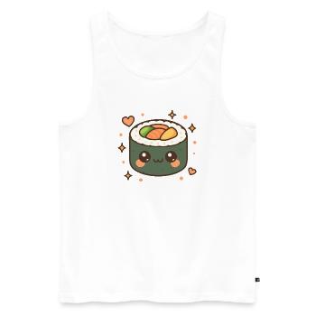 Sushi Roll Costume Assorti Sushi - Débardeur bio Premium Homme - blanc - Devant - Michal (187cm)