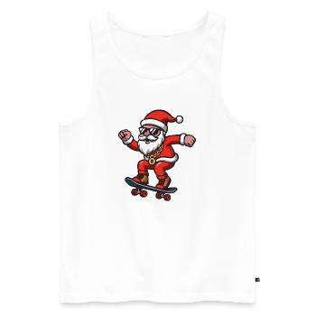 Santa Skating - Men's Premium Organic Tank Top - white - Front - Michal (187cm)