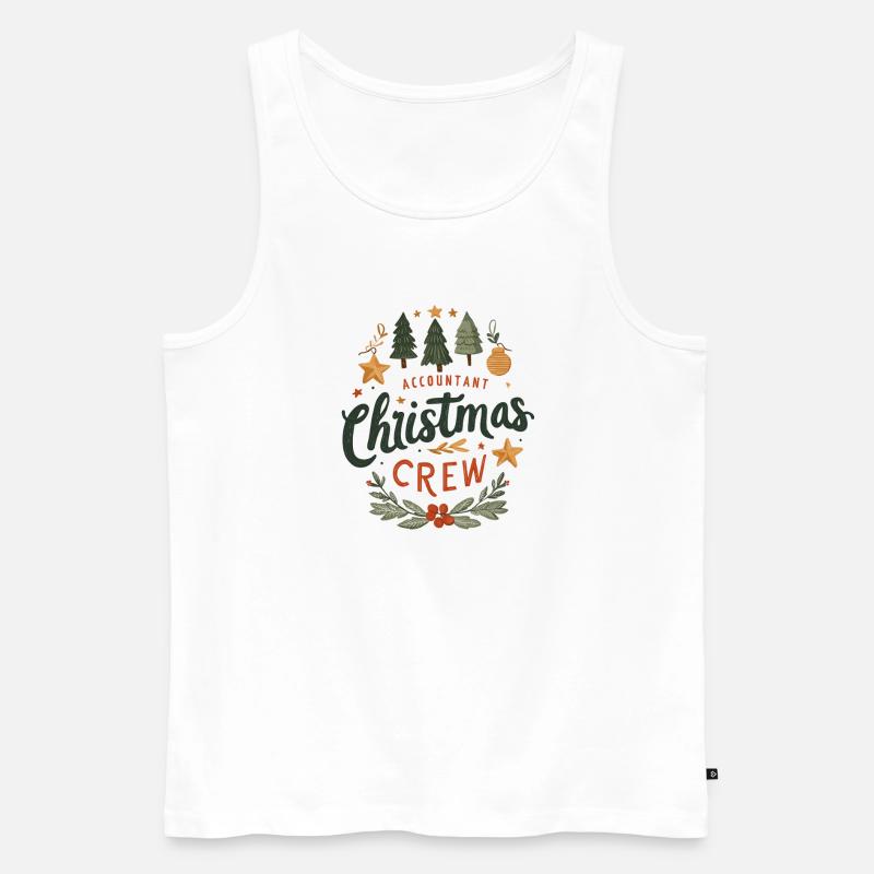 Buchhalter Weihnachtsmannschaft Tee - Männer Premium Bio Tank Top - Weiß