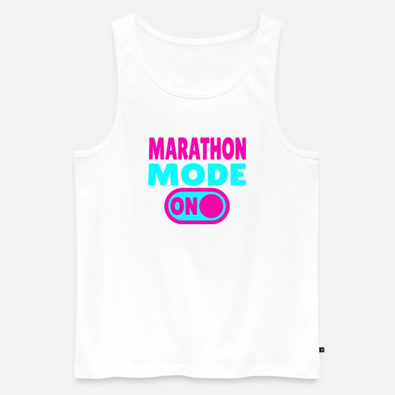 Mode marathon activé – Courir avec passion - Débardeur bio Premium Homme - blanc