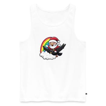 Noël du Corbeau Corbeau - Débardeur bio Premium Homme - blanc - Devant - Michal (187cm)