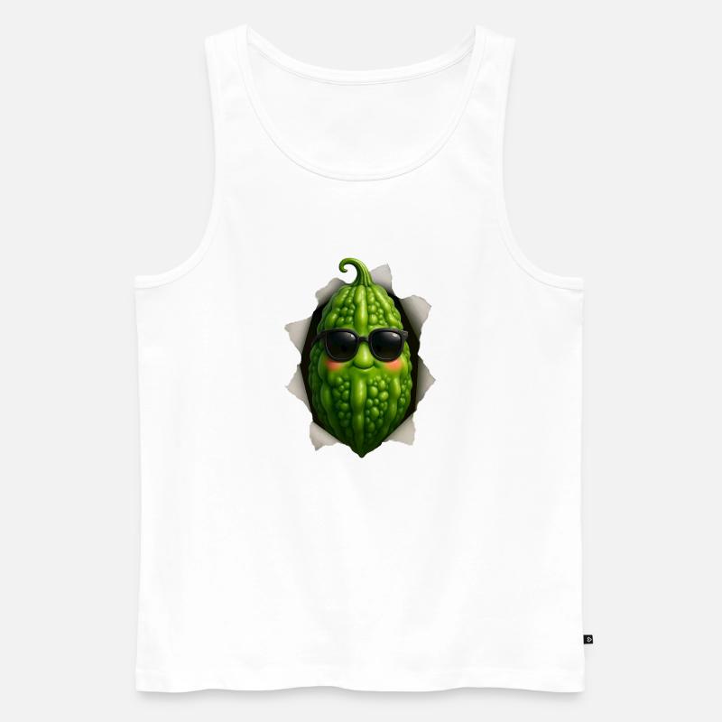 Bittermelone - Männer Premium Bio Tank Top - Weiß