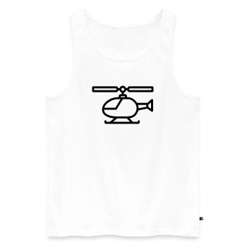 helicopter - Men's Premium Organic Tank Top - white - Front - AI Model Male 178 light (178cm)