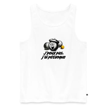 Ich kann nicht. Ich habe Petanque. - Männer Premium Bio Tank Top - Weiß - Vorne - Michal (187cm)