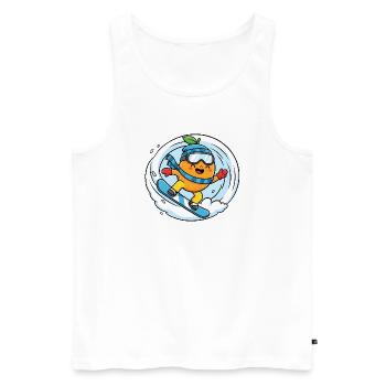 Snowboarding Orange Winter Snowboard Fun - Men's Premium Organic Tank Top - white - Front - Michal (187cm)