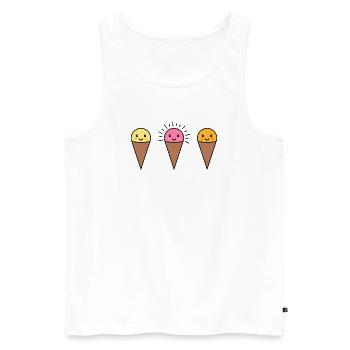 Kawaii Eis in der Waffel - Men's Premium Organic Tank Top - white - Front - AI Model Male 178 light (178cm)