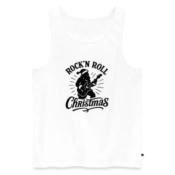 Christmas time Xmas weihnachten rock'n roll Santa  - Männer Premium Bio Tank Top - Weiß - Vorne - AI Model Male 178 light (178cm)
