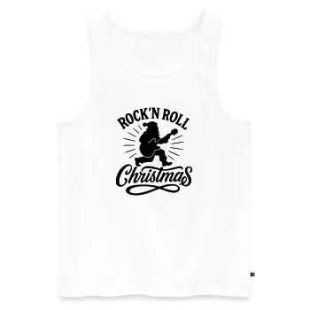 Christmas time Xmas weihnachten rock'n roll Santa  - Männer Premium Bio Tank Top - Weiß - Vorne - AI Model Male 178 light (178cm)