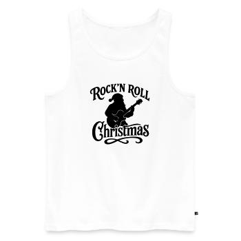 Christmas time Xmas weihnachten rock'n roll Santa  - Männer Premium Bio Tank Top - Weiß - Vorne - AI Model Male 178 light (178cm)