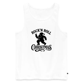 Christmas time Xmas weihnachten rock'n roll Santa  - Männer Premium Bio Tank Top - Weiß - Vorne - AI Model Male 178 light (178cm)