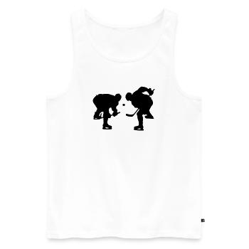 Eishockey - Men's Premium Organic Tank Top - white - Front - Michal (187cm)