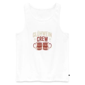 Mulled Wine Crew Merry Christmas Market - Men's Premium Organic Tank Top - white - Front - AI Model Male 178 light (178cm)