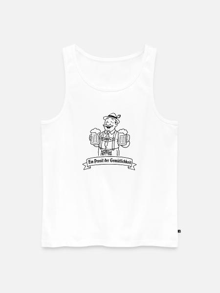 Herr Bier - Ein Prosit der Gemütlichkeit - Men's Premium Organic Tank Top - white