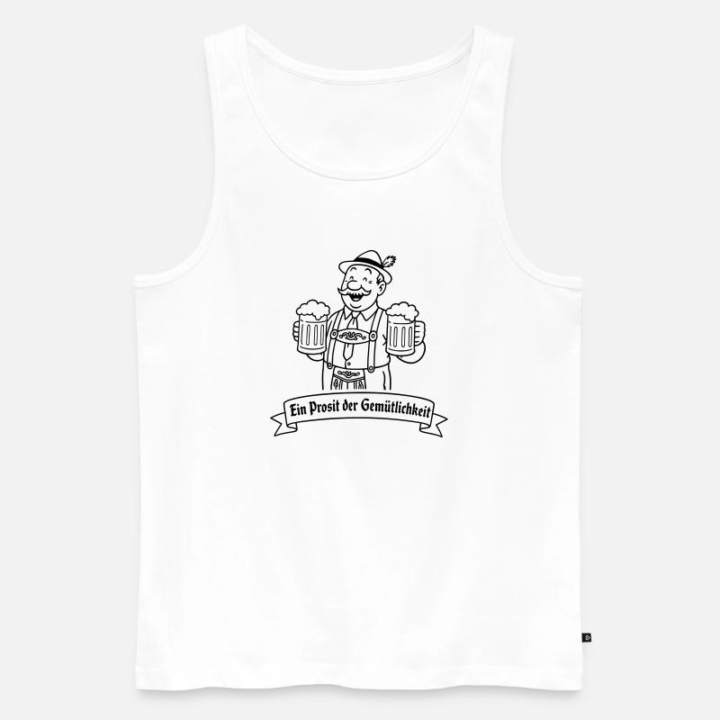 Herr Bier - Ein Prosit der Gemütlichkeit - Men's Premium Organic Tank Top - white