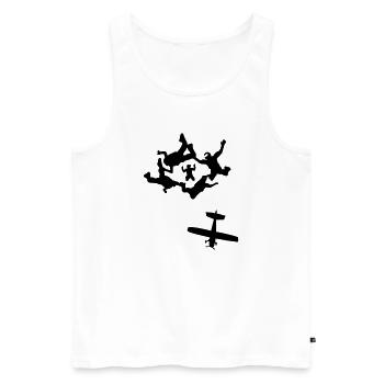 Skydiving - Männer Premium Bio Tank Top - Weiß - Vorne - Michal (187cm)