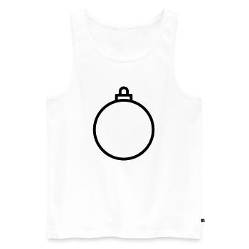 Bauble - Men's Premium Organic Tank Top - white - Front - AI Model Male 178 light (178cm)