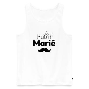 Stag Party Groom-to-be Humor 2026 Romantic - Men's Premium Organic Tank Top - white - Front - AI Model Male 178 light (178cm)