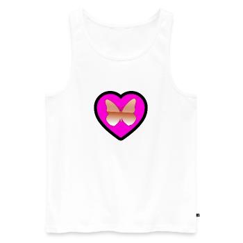 Papillon - Débardeur bio Premium Homme - blanc - Devant - Michal (187cm)