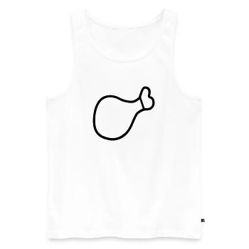 chicken thigh - Men's Premium Organic Tank Top - white - Front - AI Model Male 178 light (178cm)