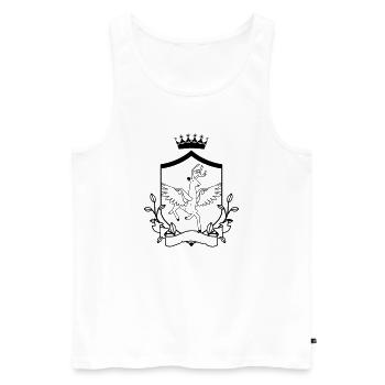 Geflügeltes Reh – edles Wappentier Wald - Männer Premium Bio Tank Top - Weiß - Vorne - AI Model Male 178 light (178cm)