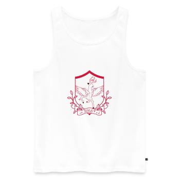 Geflügeltes Reh – edles Wappentier Wald - Männer Premium Bio Tank Top - Weiß - Vorne - AI Model Male 178 light (178cm)