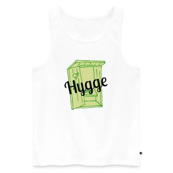 Hygge - Débardeur bio Premium Homme - blanc - Devant - AI Model Male 178 light (178cm)