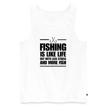 Fishing Fish Lover Fisherman Grandpa Retirement - Men's Premium Organic Tank Top - white - Front - Michal (187cm)