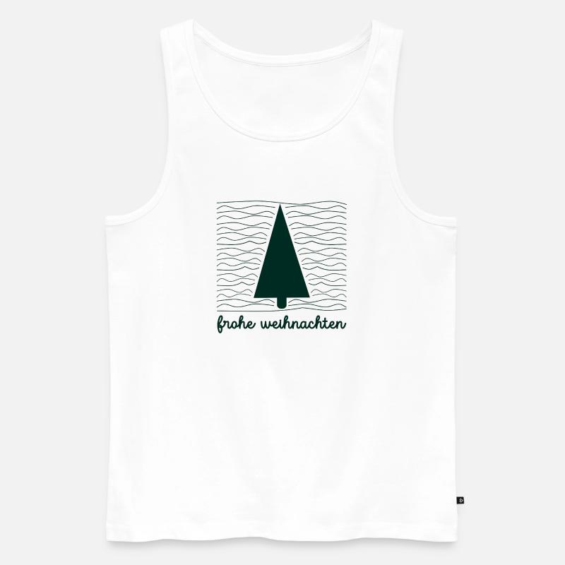Weihnachten Weihnachtsbaum minimalistisch - Männer Premium Bio Tank Top - Weiß