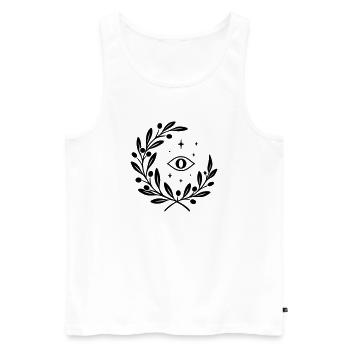 Mystic Yule mit Auge - Weihnachten Julfest - Männer Premium Bio Tank Top - Weiß - Vorne - AI Model Male 178 light (178cm)