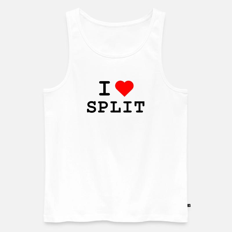 J’adore Split - Ich liebe Split - Débardeur bio Premium Homme - blanc