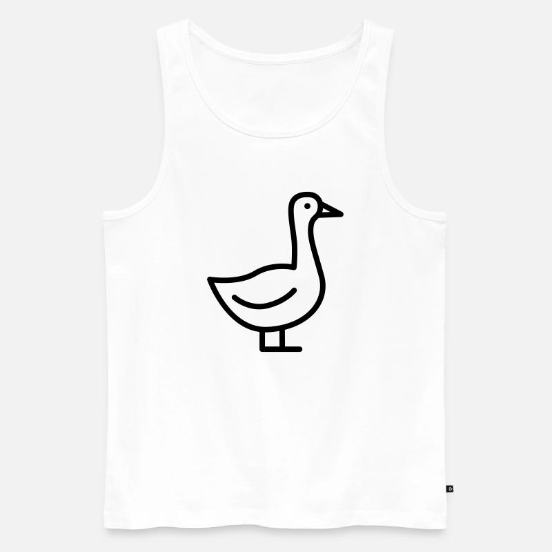 Gans - Männer Premium Bio Tank Top - Weiß