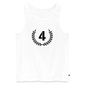 4 Wreath - Men's Premium Organic Tank Top - white - Front - AI Model Male 178 light (178cm)