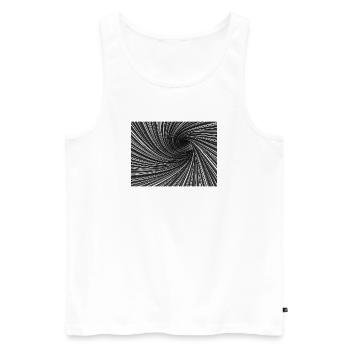 Black and White Tourbillon - Men's Premium Organic Tank Top - white - Front - AI Model Male 178 light (178cm)