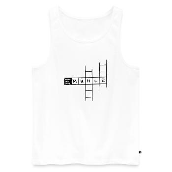 Water transport - mill - Men's Premium Organic Tank Top - white - Front - AI Model Male 178 light (178cm)