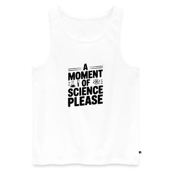 Un moment de science, s’il vous plaît - Débardeur bio Premium Homme - blanc - Devant - Michal (187cm)